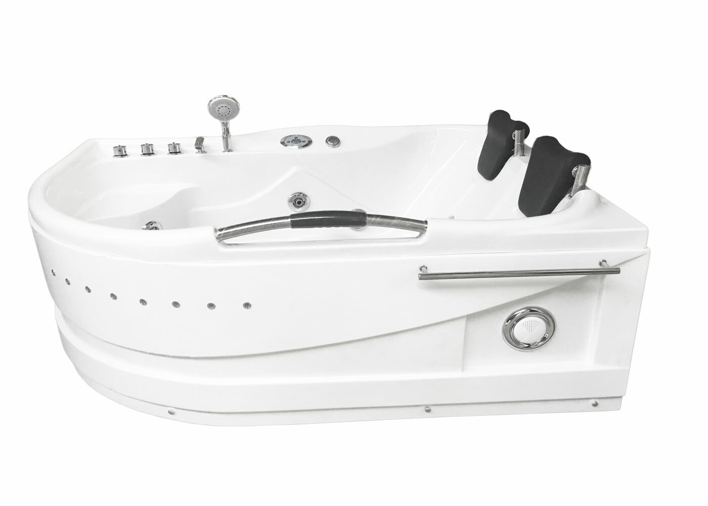 67" x 47" Corner Whirlpool Bathtub