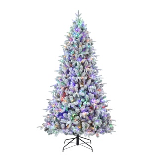 7.5' Lighted Artificial Fir Christmas Tree