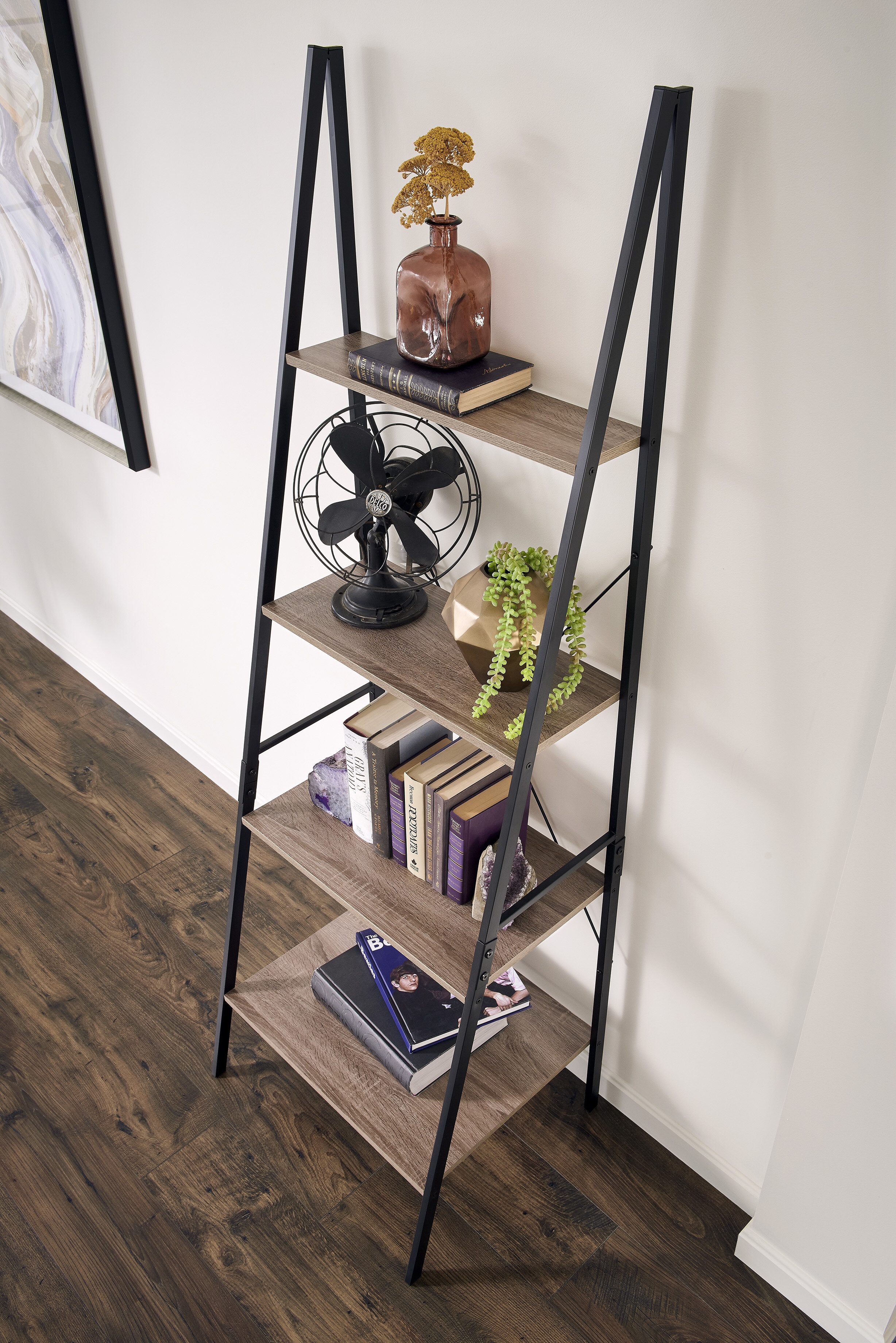 70.87'' H x 23.62'' W Steel Ladder Bookcase