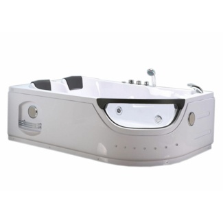 71.8" x 48" Corner Whirlpool Bathtub