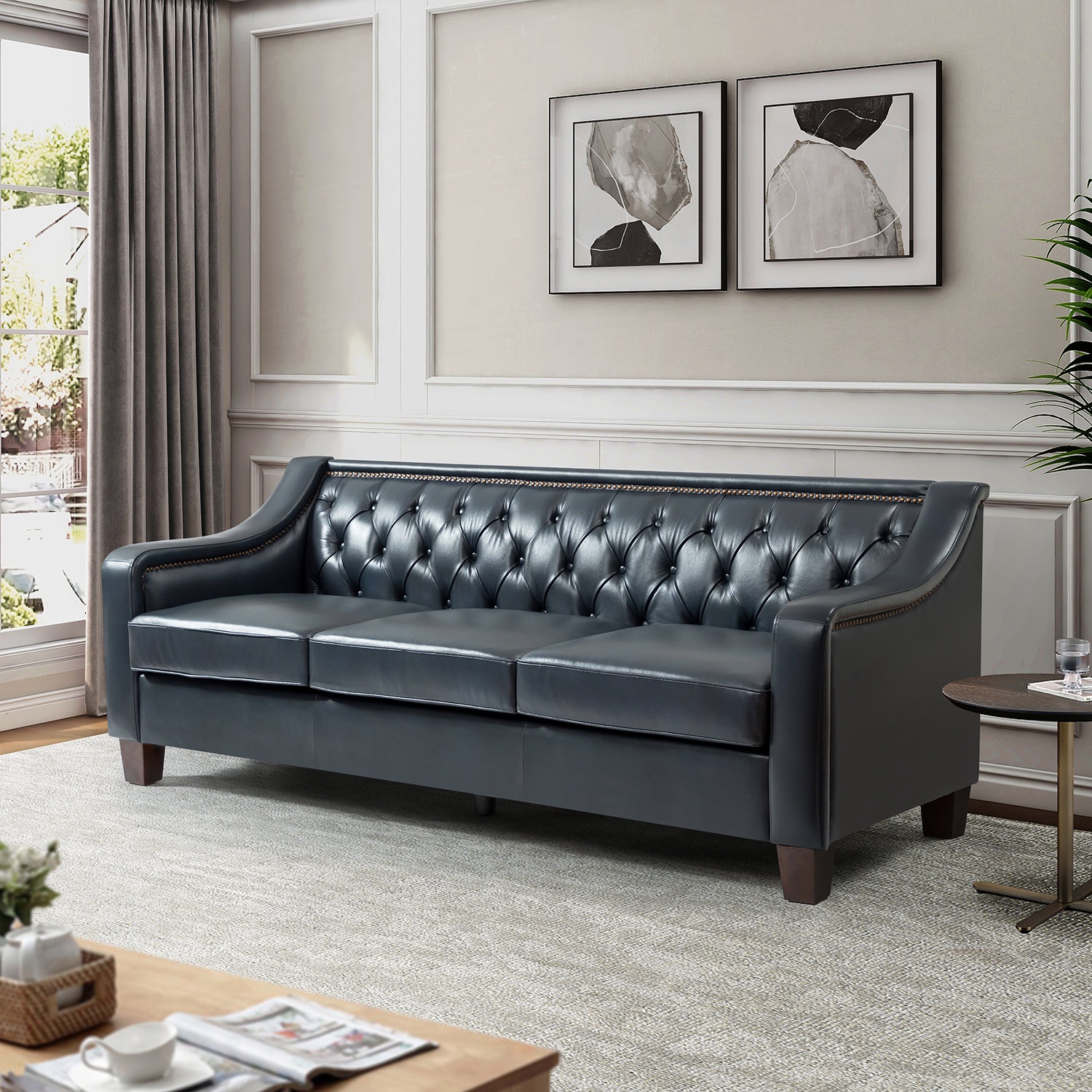 82.28'' Leather Sofa