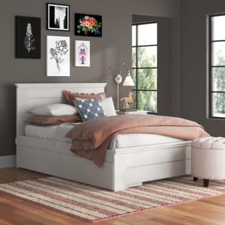 Abernathy Solid Wood Storage Bed