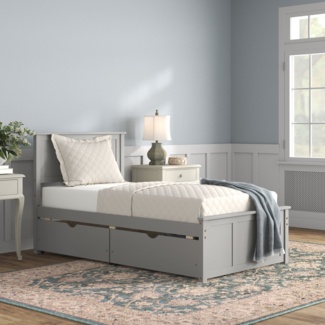 Abram Solid Wood Storage Bed