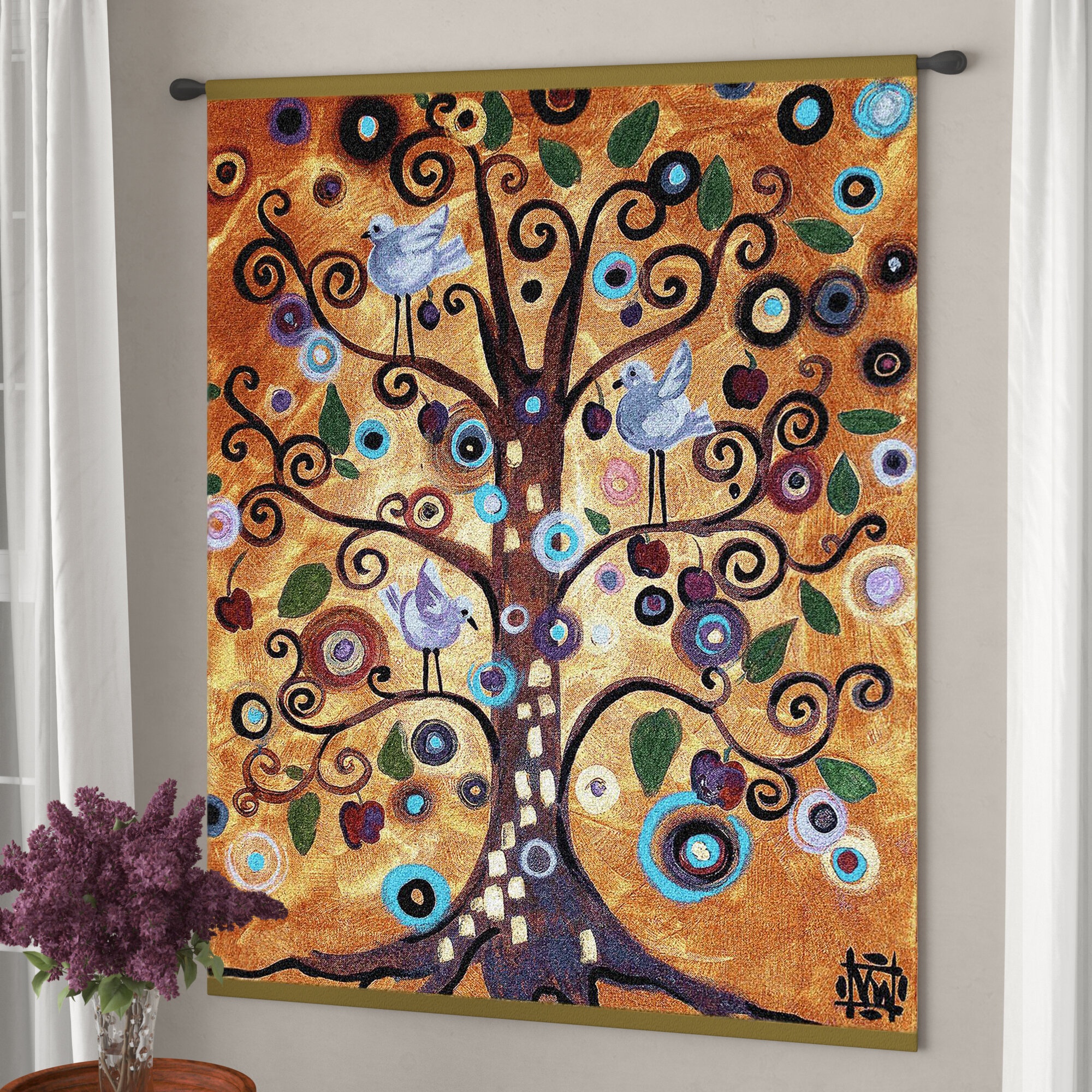 Abstract Tree of Life Series by Natasha Wescoat Tapestry