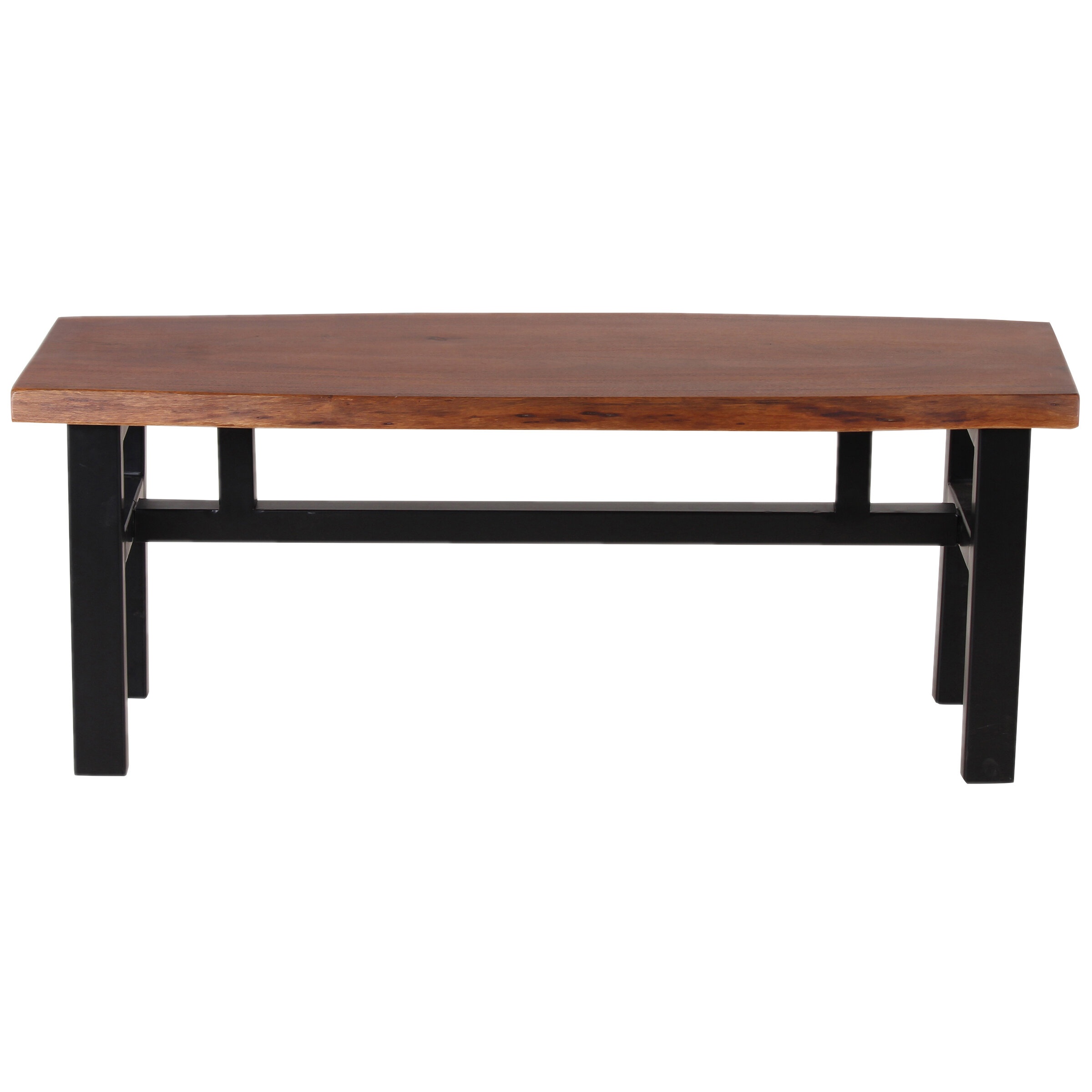 Acacia Live Edge 46 Inch Bench - White