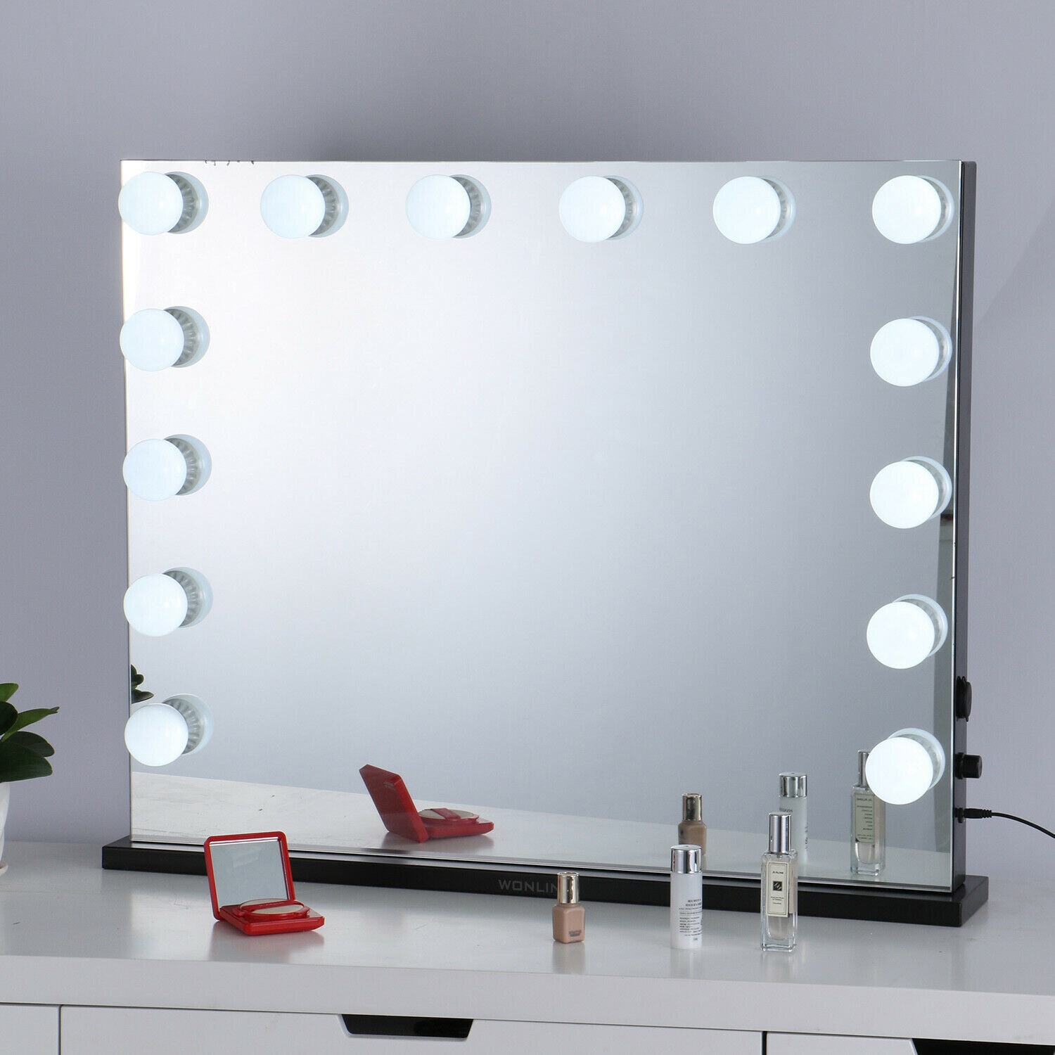 Adaisha Rectangle LED Metal Mirror
