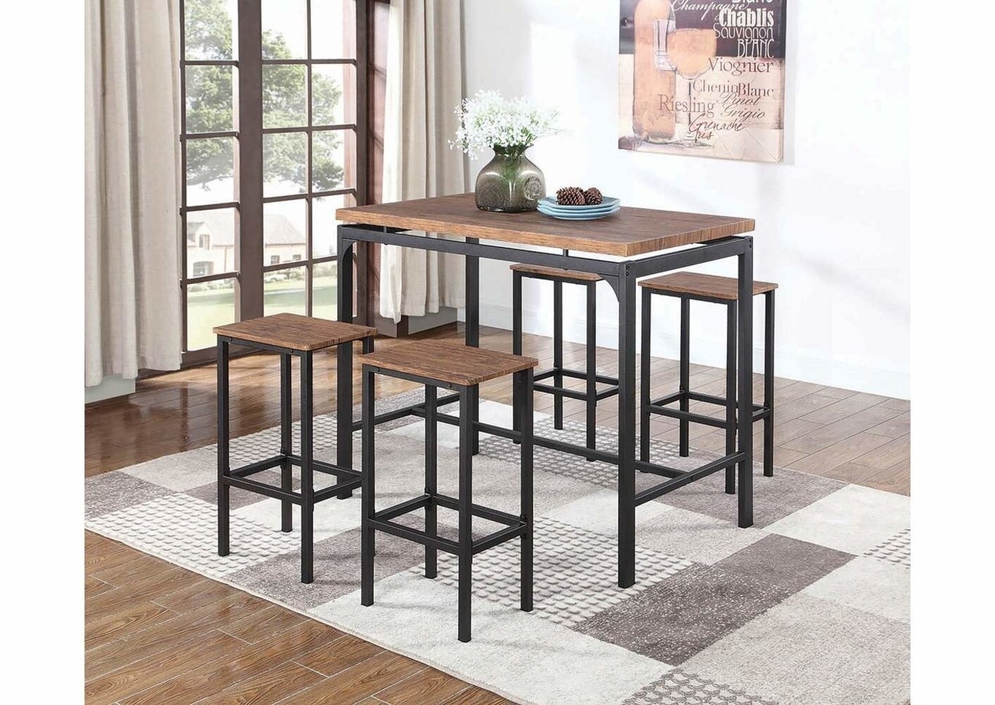 Adger 4 - Person Bar Height Dining Set