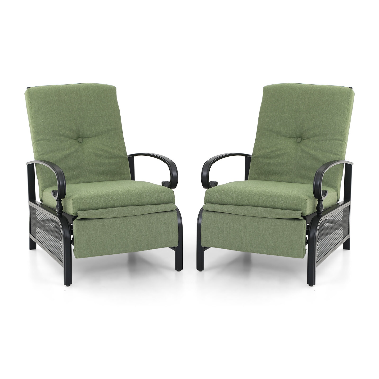 Adjustable Patio Recliner Chair With Removable Cushion