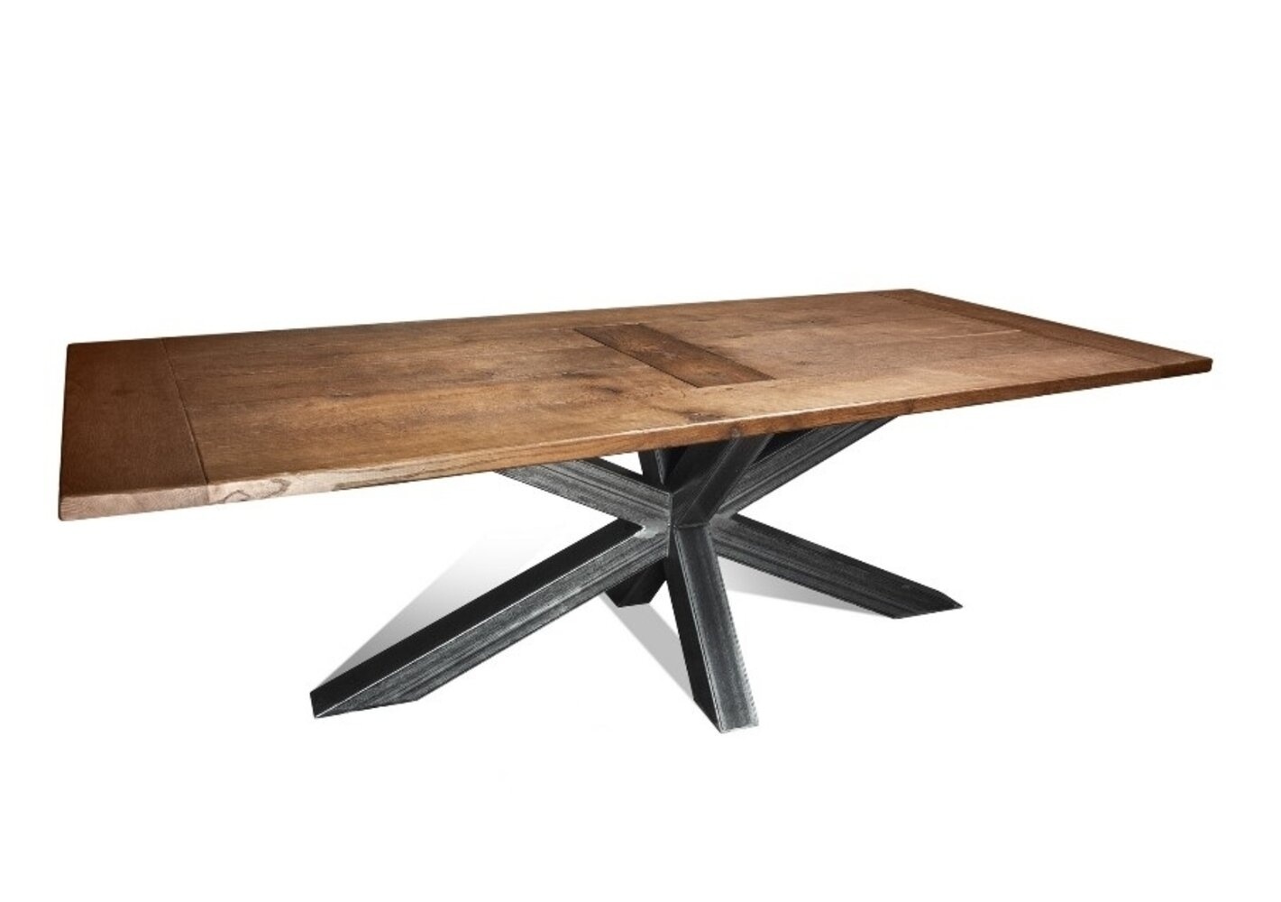 Adler 86.6'' Solid Oak Pedestal Dining Table
