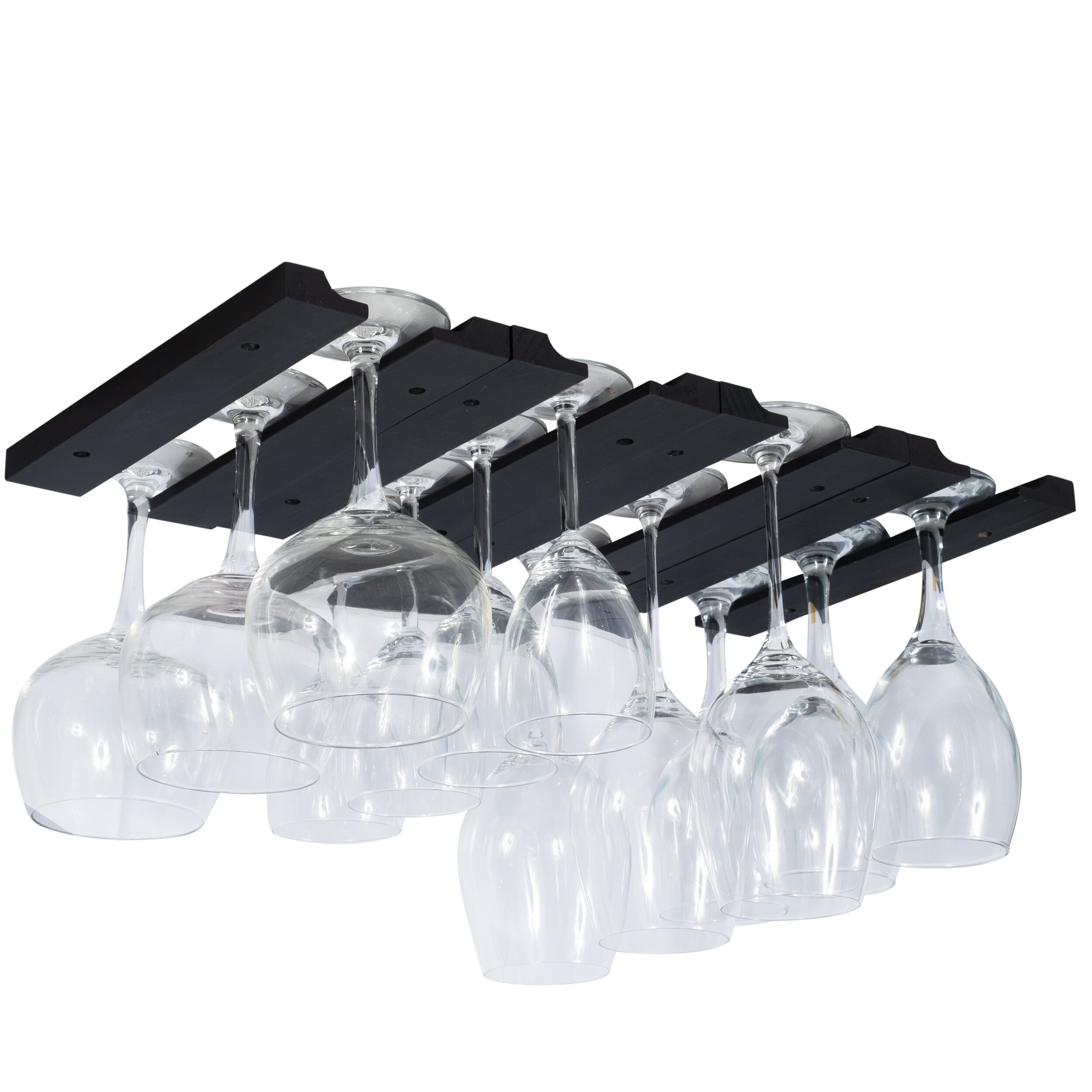 Adren Solid Wood Hanging Wine Glass Rack