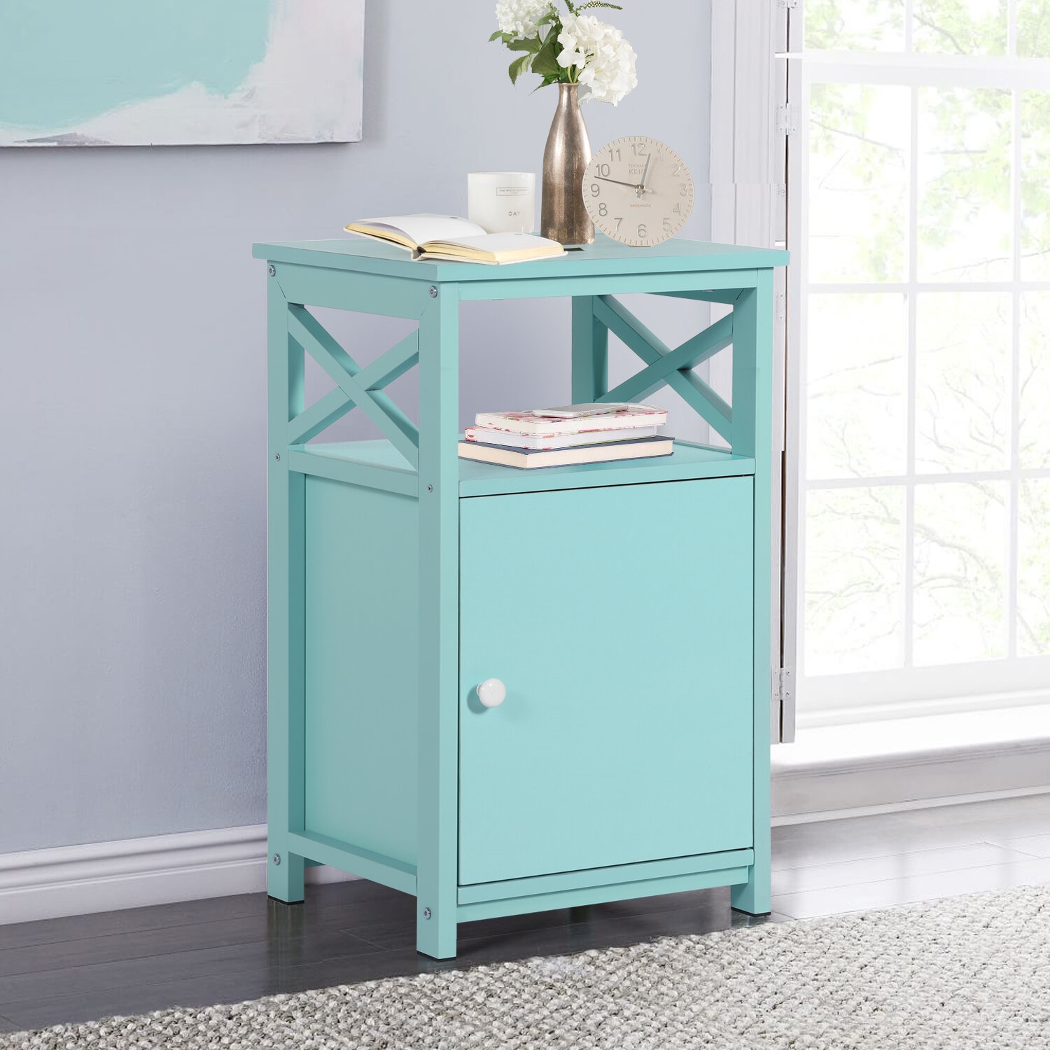 Ahyaan 26" Tall 1 Open Door Nightstand