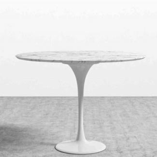 Ajda 36'' Genuine Marble Pedestal Dining Table