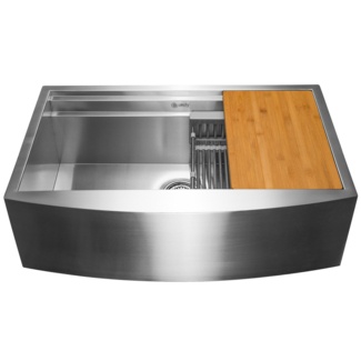 AKDY 20'' W Single Bowl Stainless Steel Farmhouse Kitchen Sink