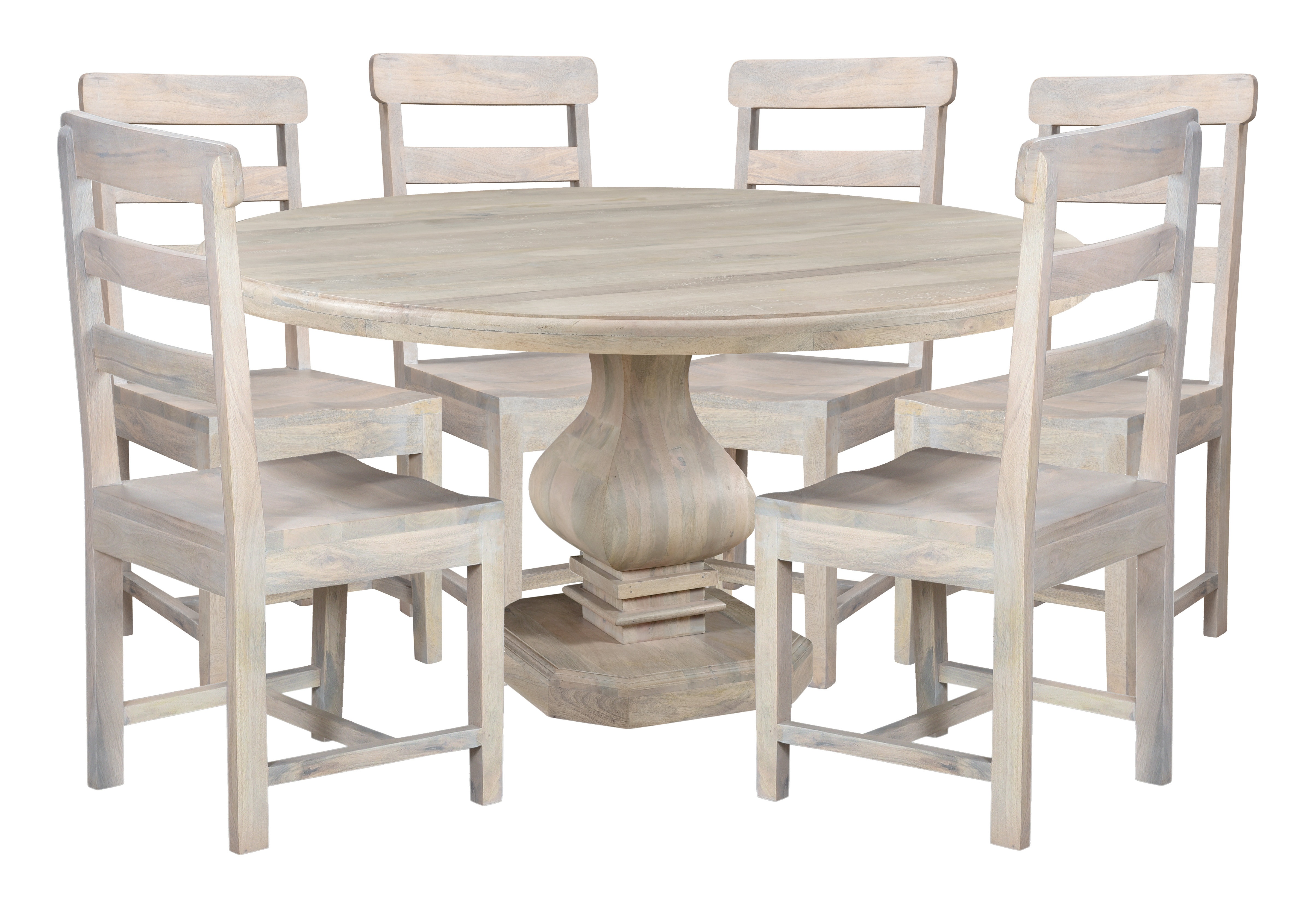 Alco 6 - Person Mango Solid Wood Dining Set