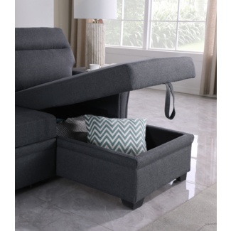 Alechia 83'' Upholstered