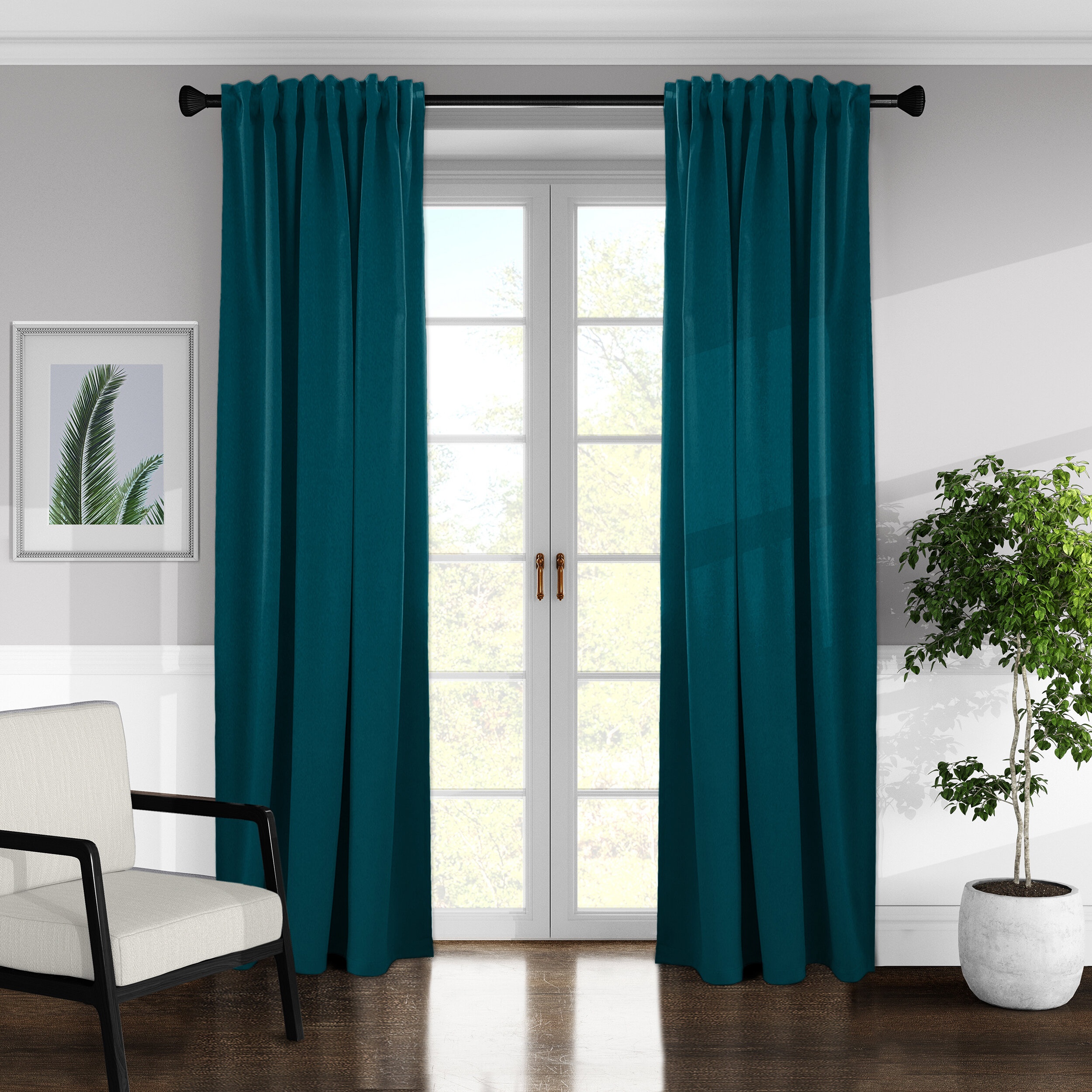 Alia Velvet Room Darkening Curtain Panel