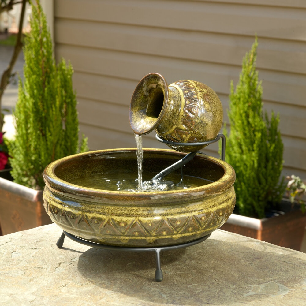Amberlin Solar Birdbath