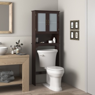 3 Tier Bathroom Storage Shelf Above Toilet, Bathroom Space Saving Rebrilliant Finish: White