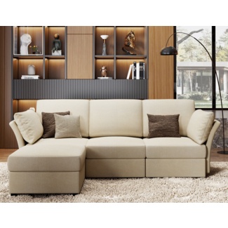 AMERLIFE Sectional Sofa- 4 Seat Sofa Couch for Living Room