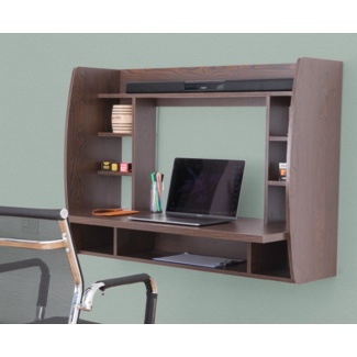 Amon Floating Desk with Hutch