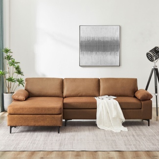 Small Leather Sectional - VisualHunt
