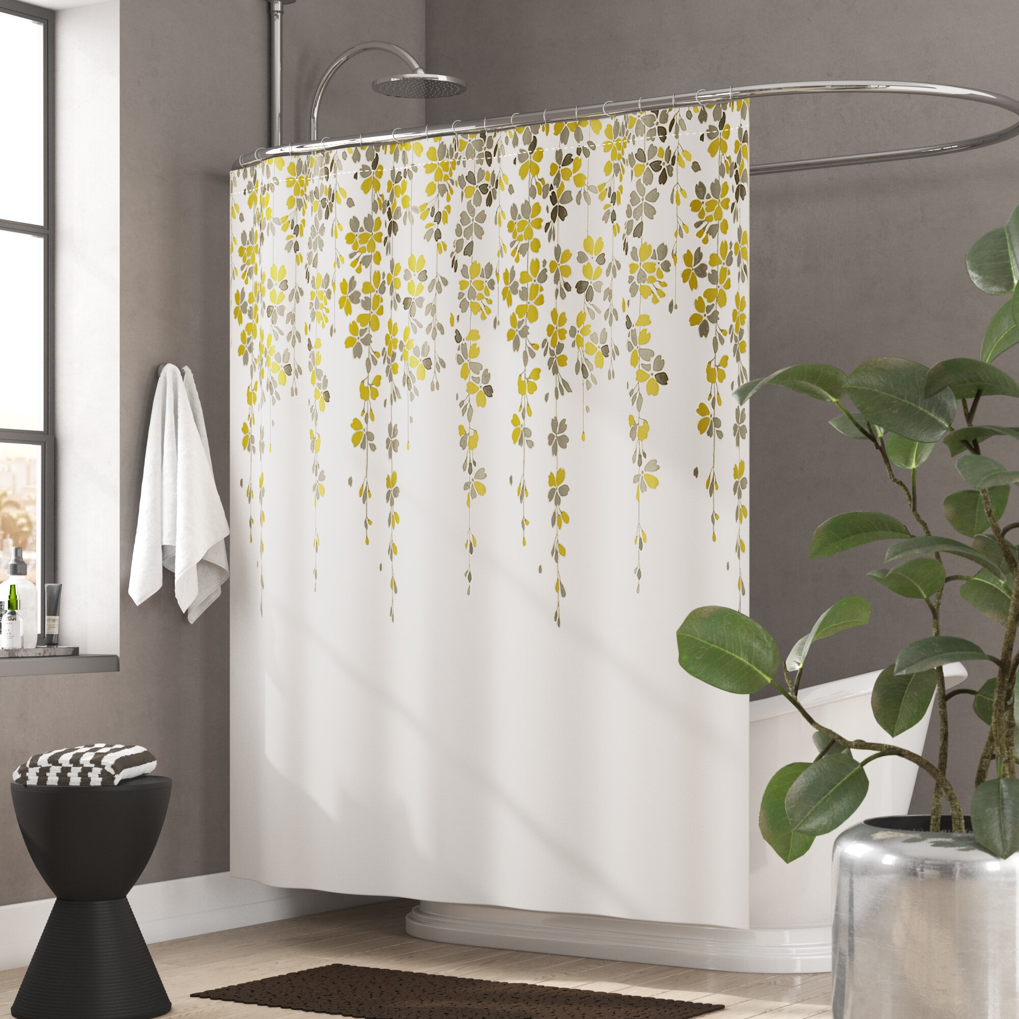 Anatoli Floral Single Shower Curtain
