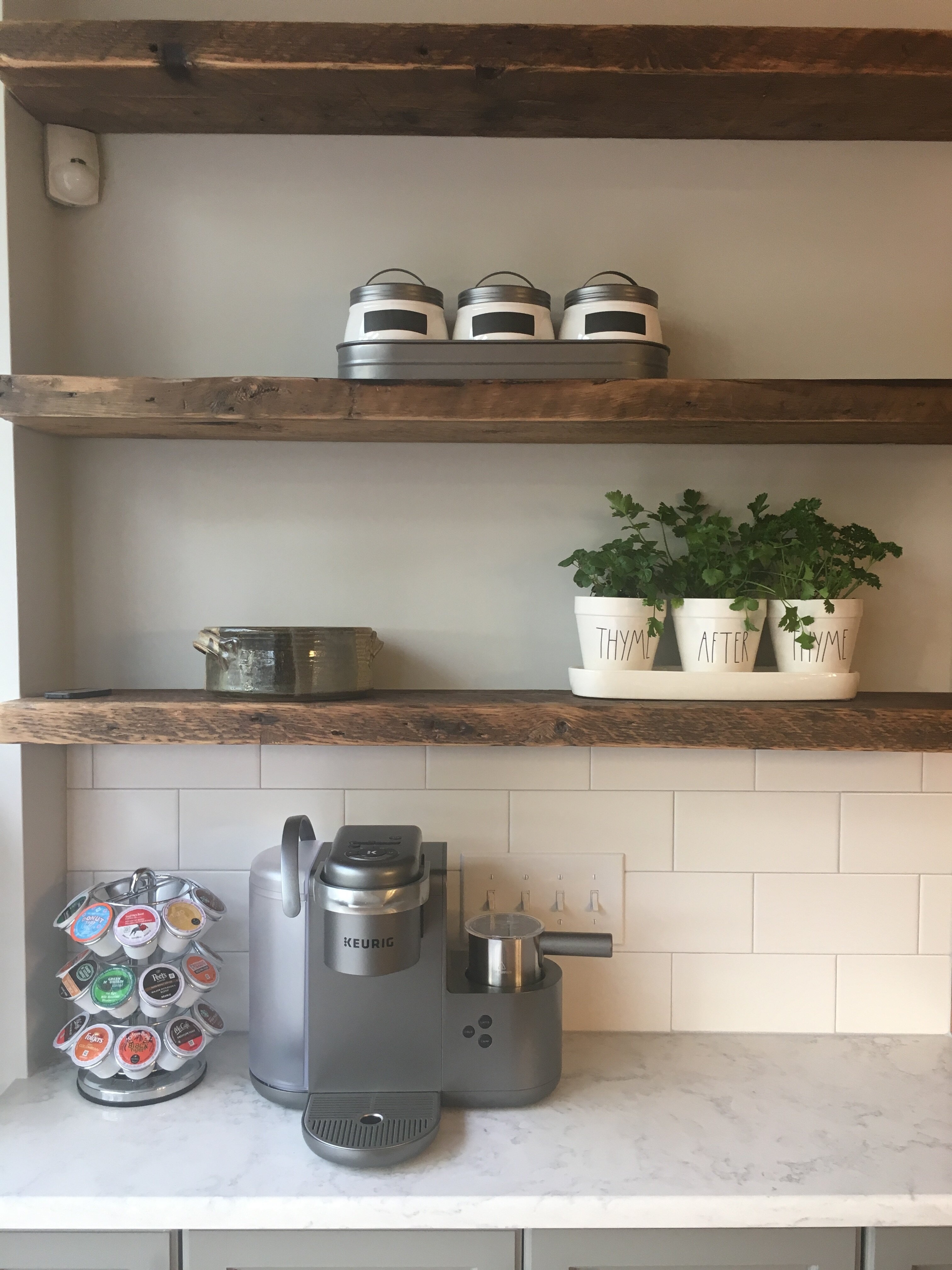 Andersonville Pine Solid Wood Floating Shelf with Reclaimed Wood