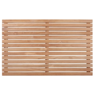 Angelina Rectangle Teak & Wood Striped Shower mat