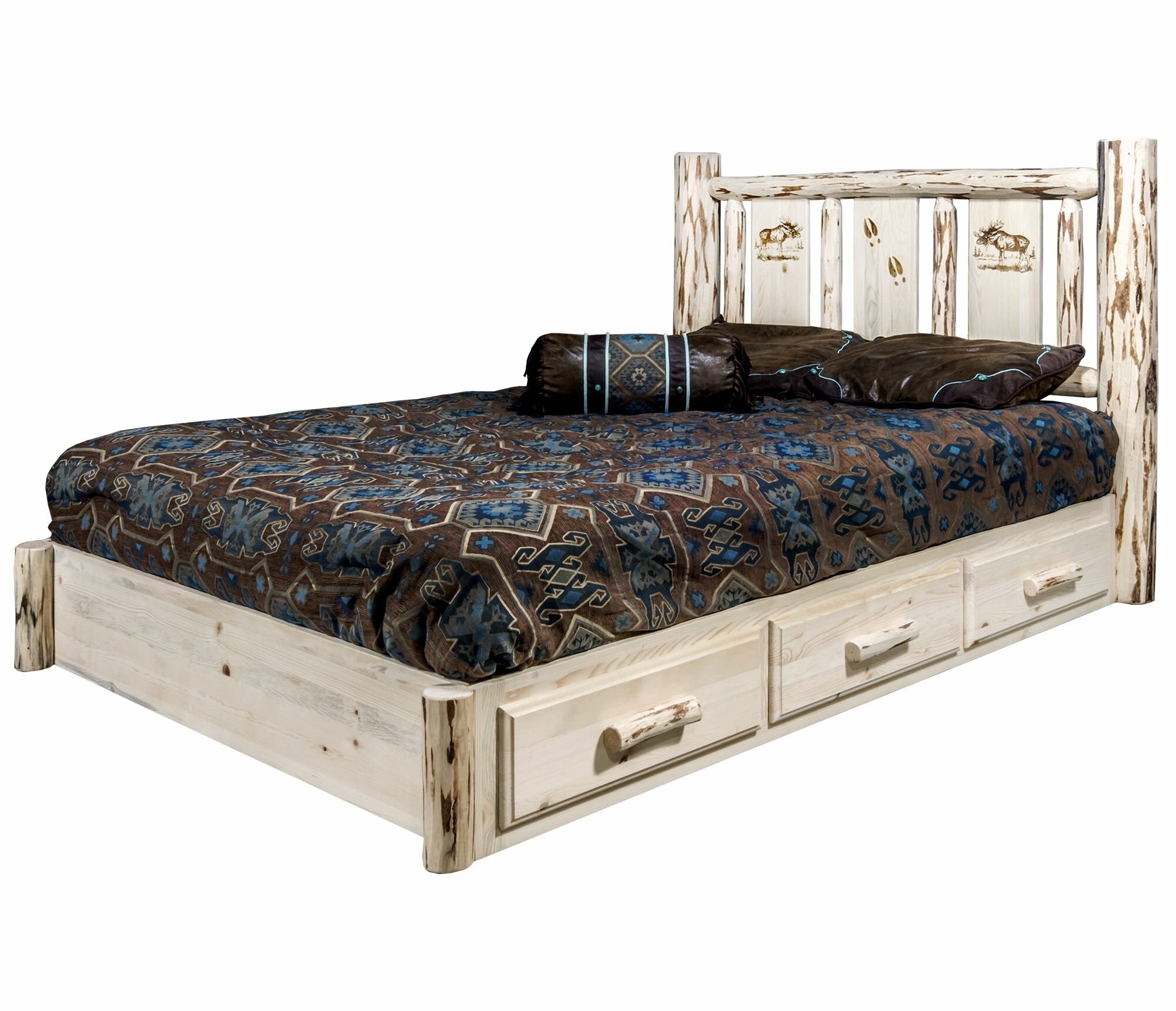 Antigo Solid Wood Storage Bed