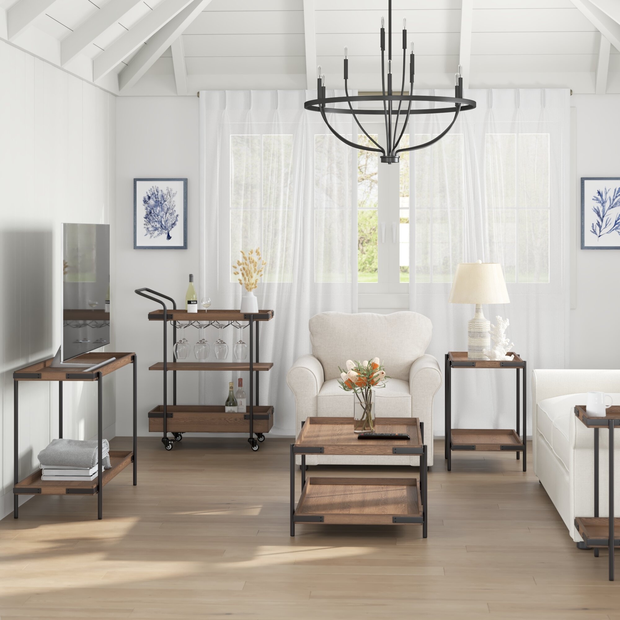 Aquino 5 Piece Coffee Table Set