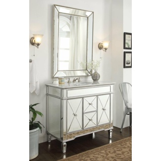 Arango 40'' Free-standing Single Bathroom Vanity with Stone Vanity Top