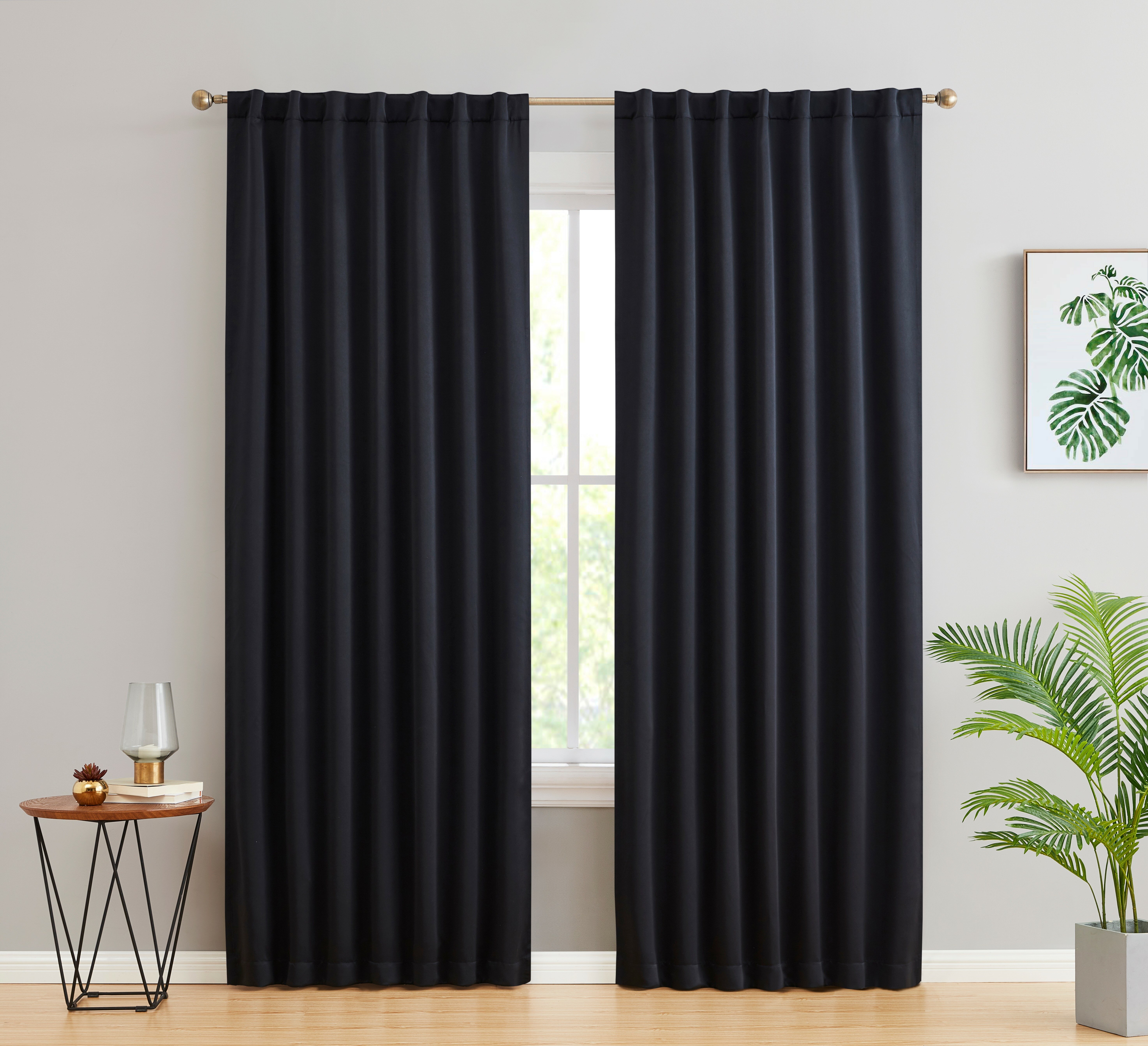 Arbas Polyester Max Blackout Curtain Pair