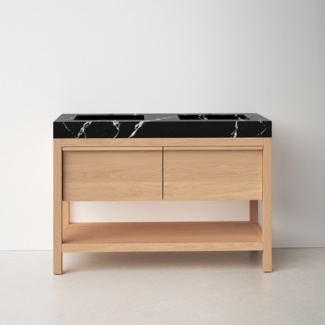 Ariane 47.54'' Free-standing Double Bathroom Vanity with Quartz Vanity Top