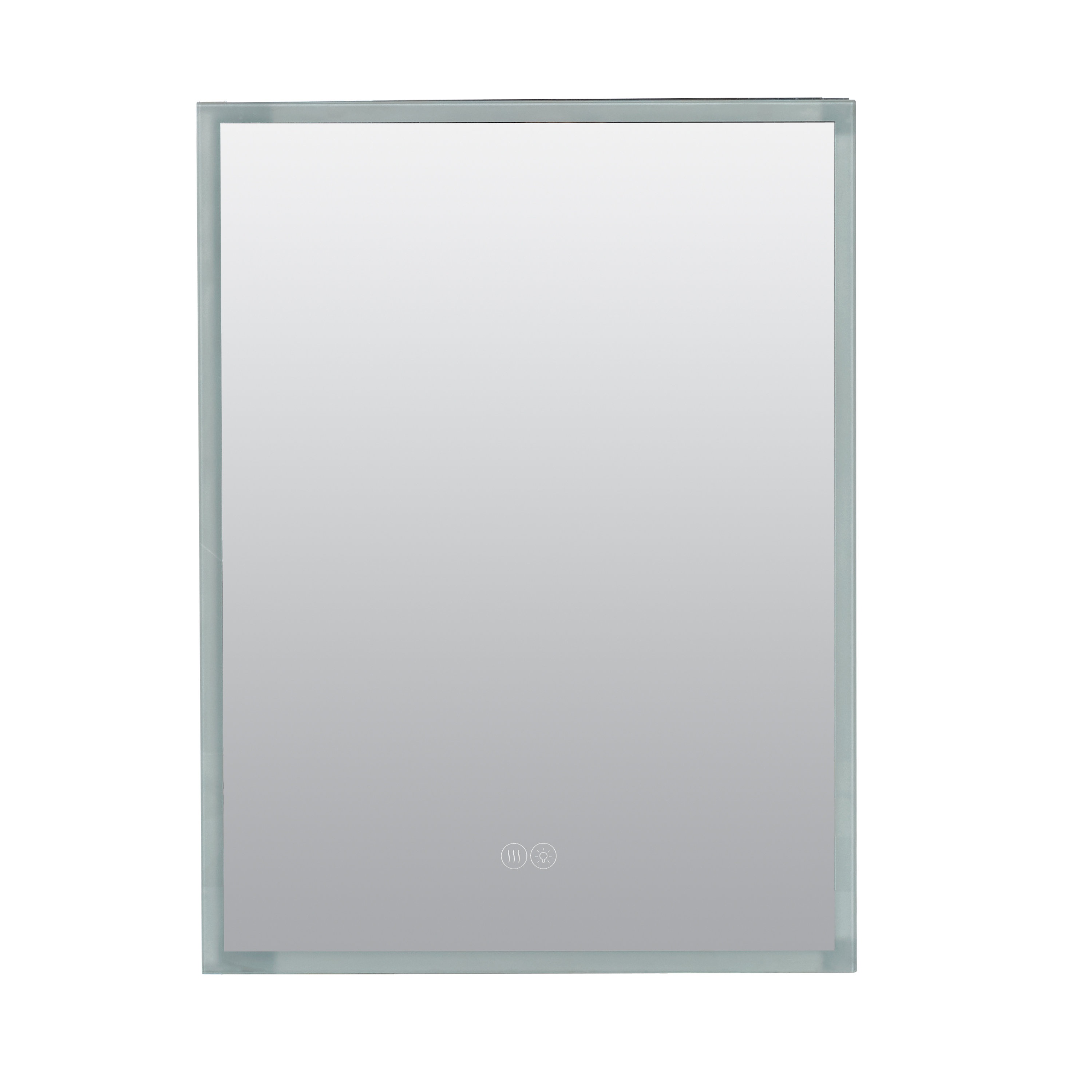 Arlot Recessed or Surface Mount Framed Medicine Cabinet with LED Lighting and Electrical Outlet