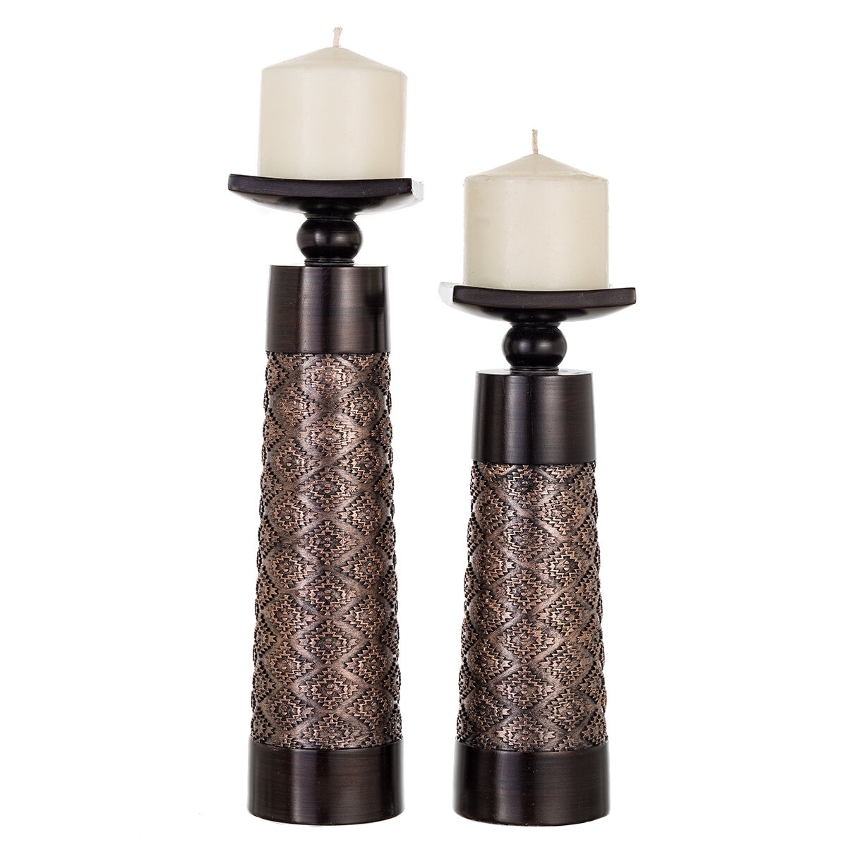 Armandino 2 Piece Ceramic Candlestick Set