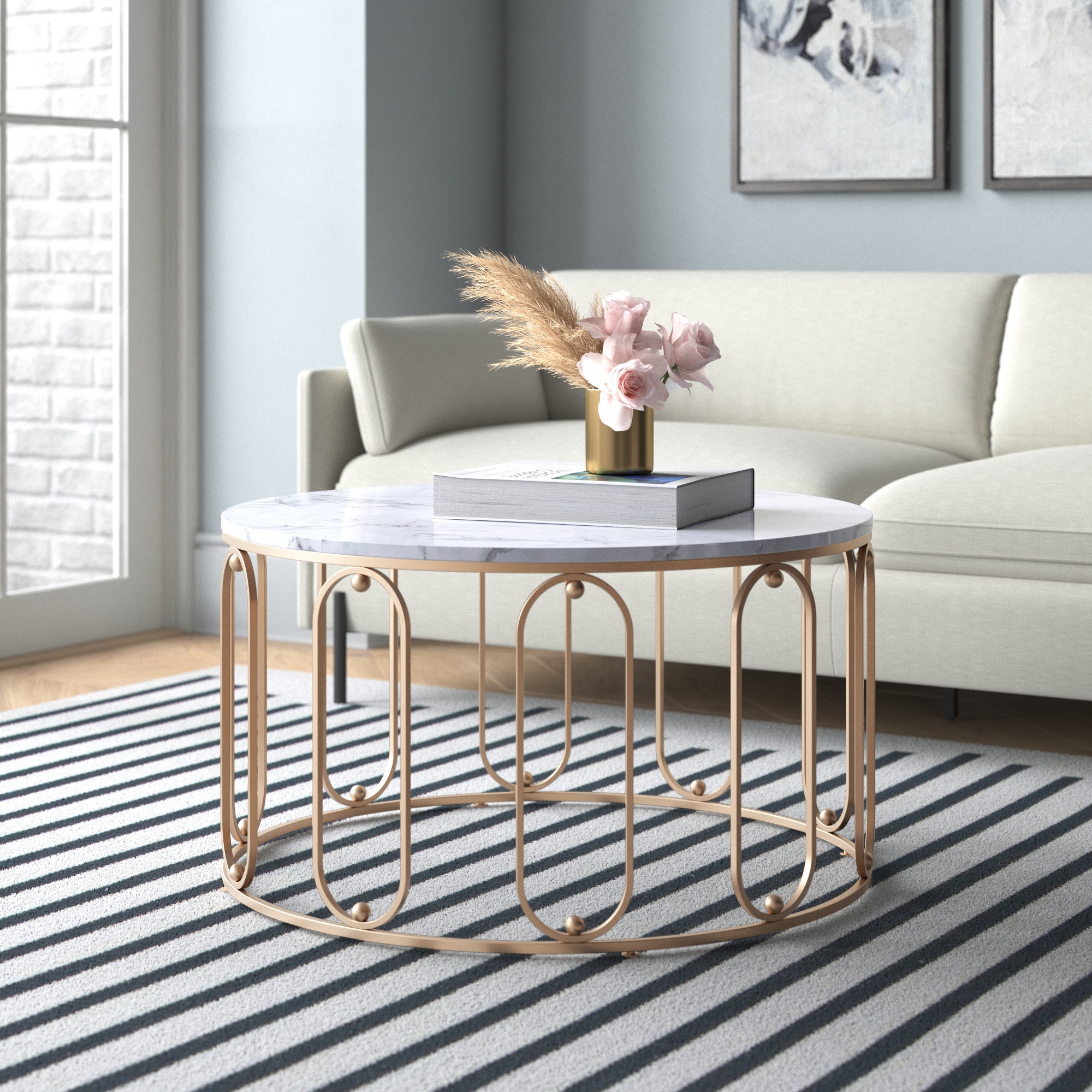 Geometric round on sale coffee table