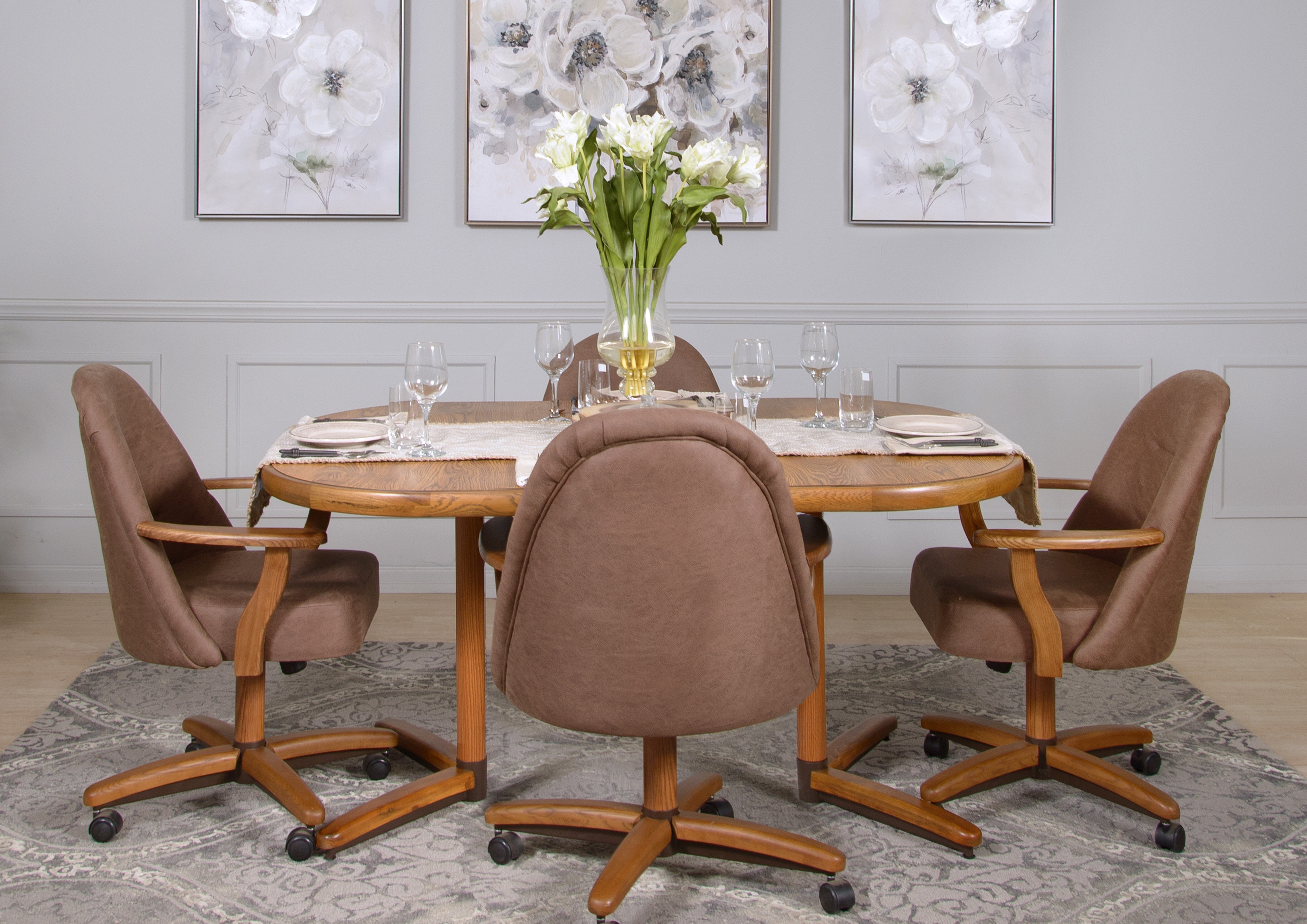 Arras Extendable Solid Oak Dining Set