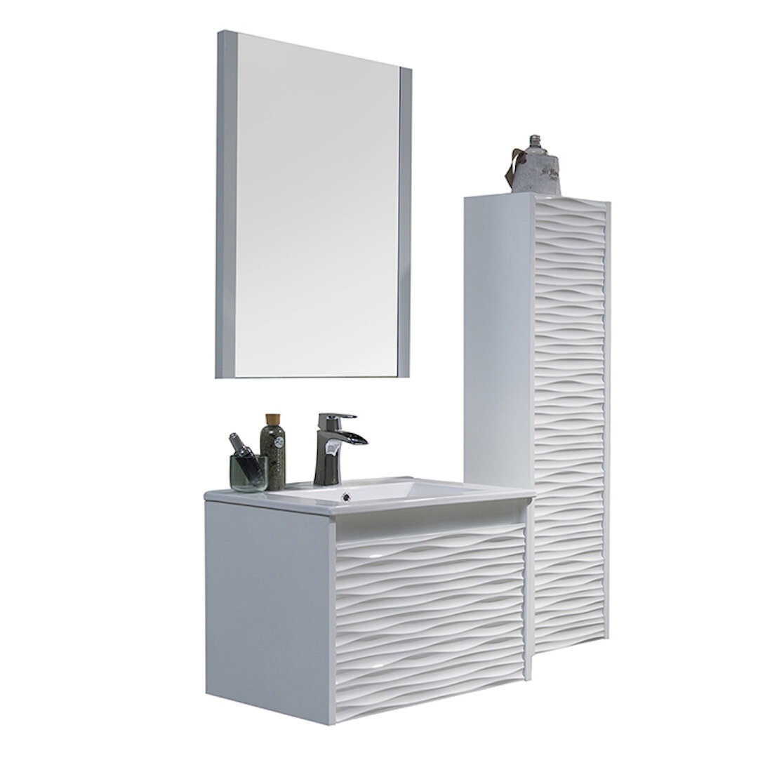 Artesian 30" Wall-Mounted Single Bathroom Vanity Set with Mirror