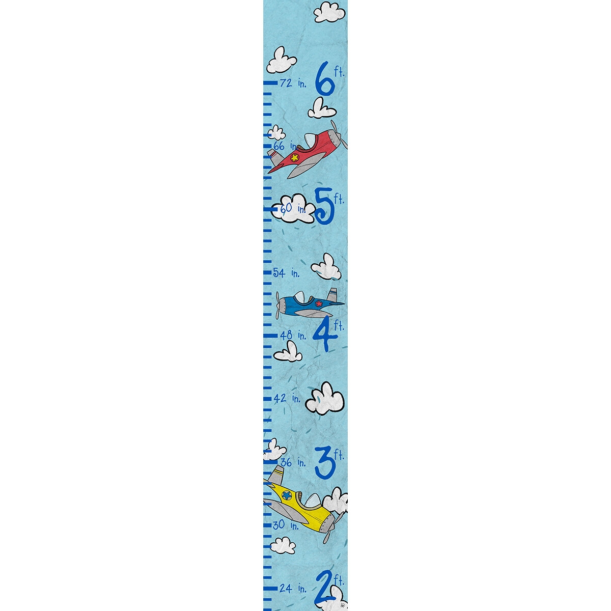 Atchley Child Soaring Airplanes Personalized Growth Chart