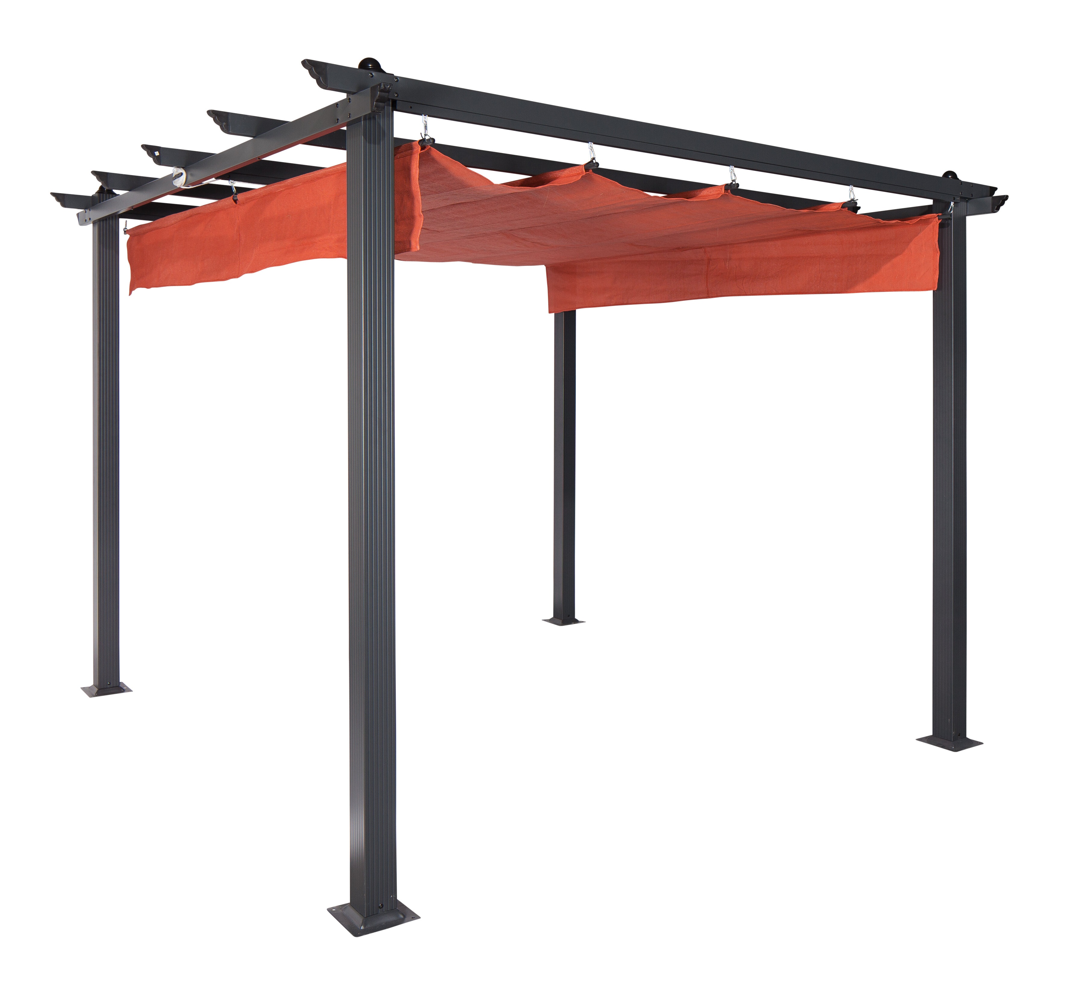 Aurora 9' W x 9' D Aluminum Pergola with Canopy