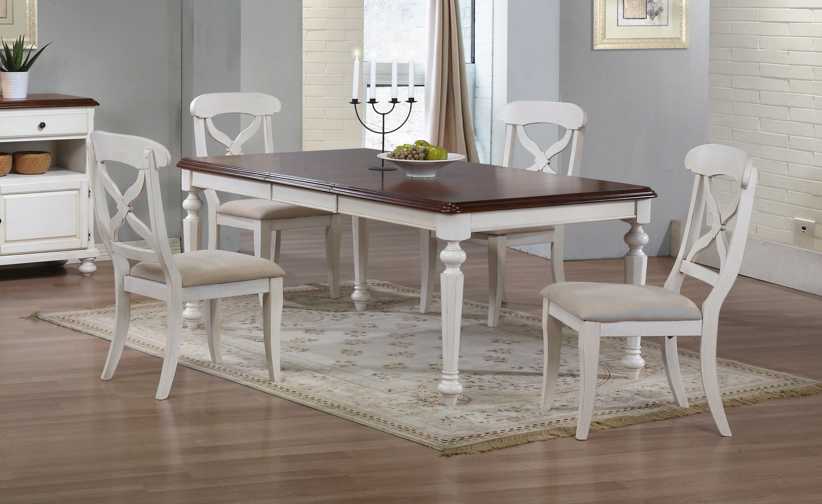 Azura Butterfly Leaf Solid Oak Dining Set