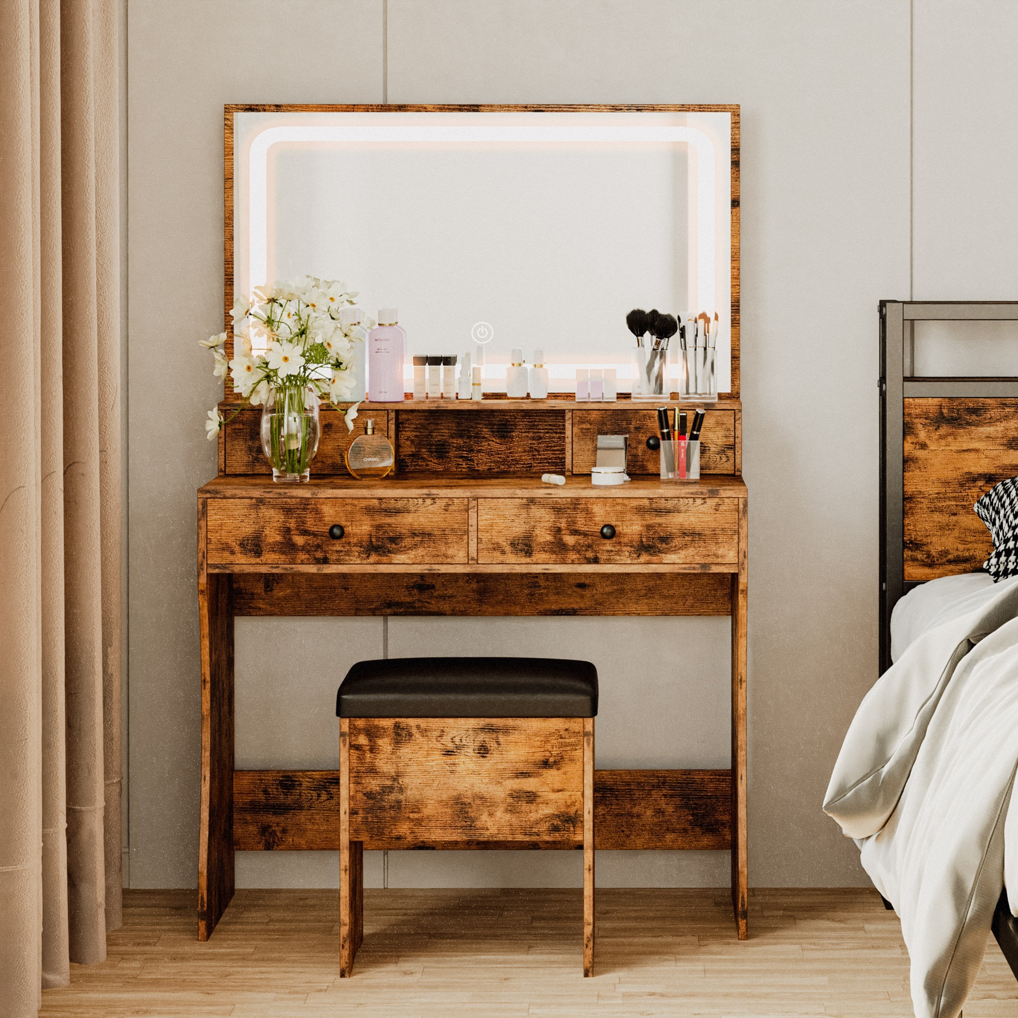 Rustic on sale makeup vanities