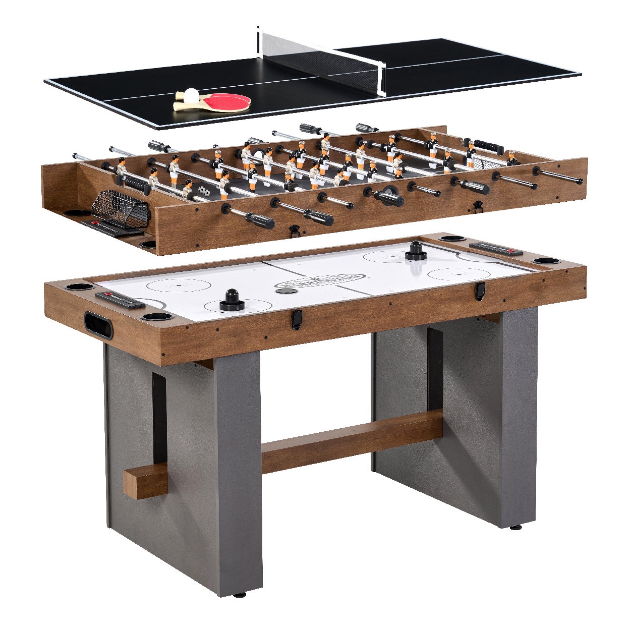 The Four Square Table Tennis Game - Hammacher Schlemmer