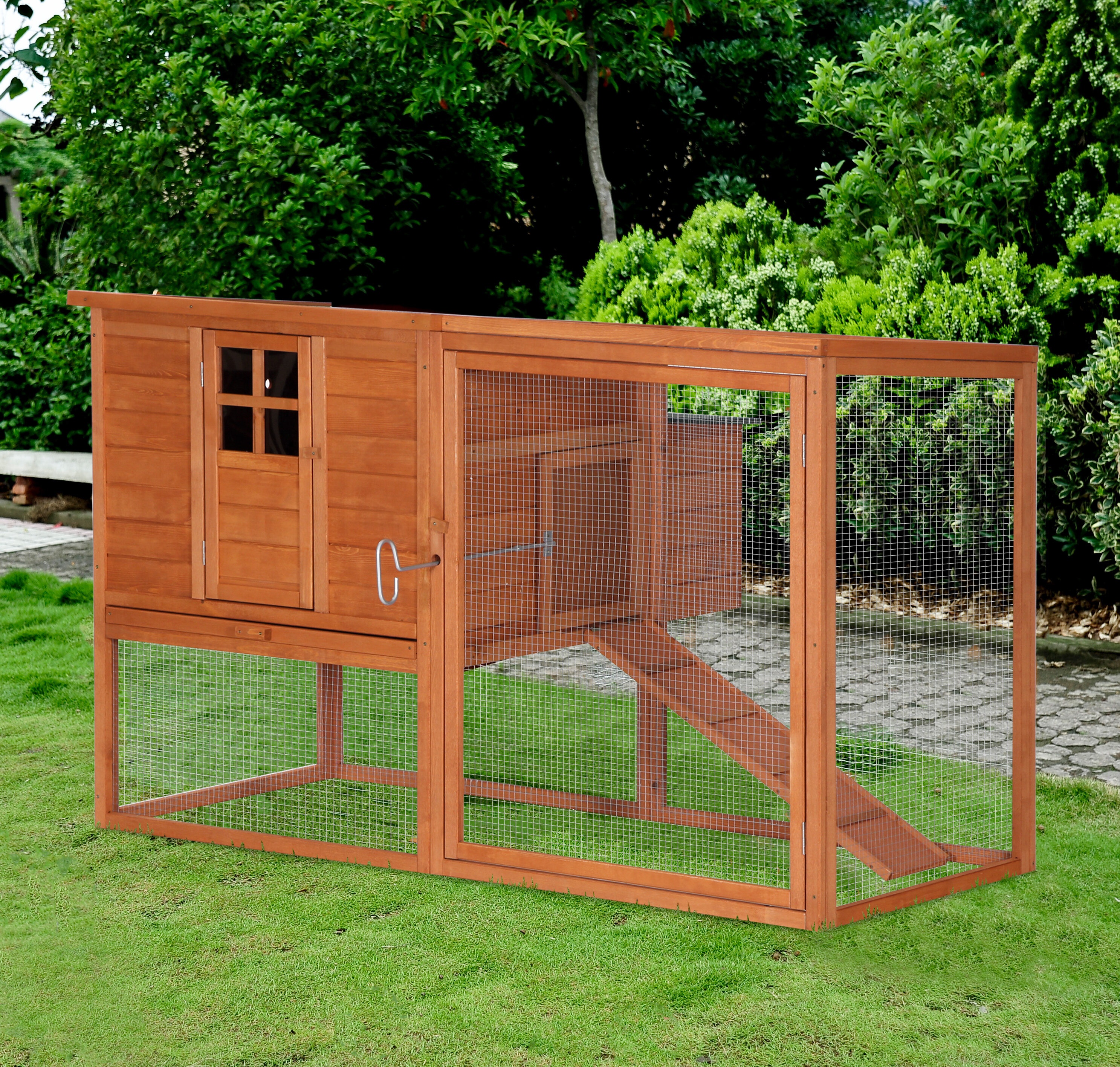 Bartholomew 11.8 Square Feet Chicken Coop with Chicken Run