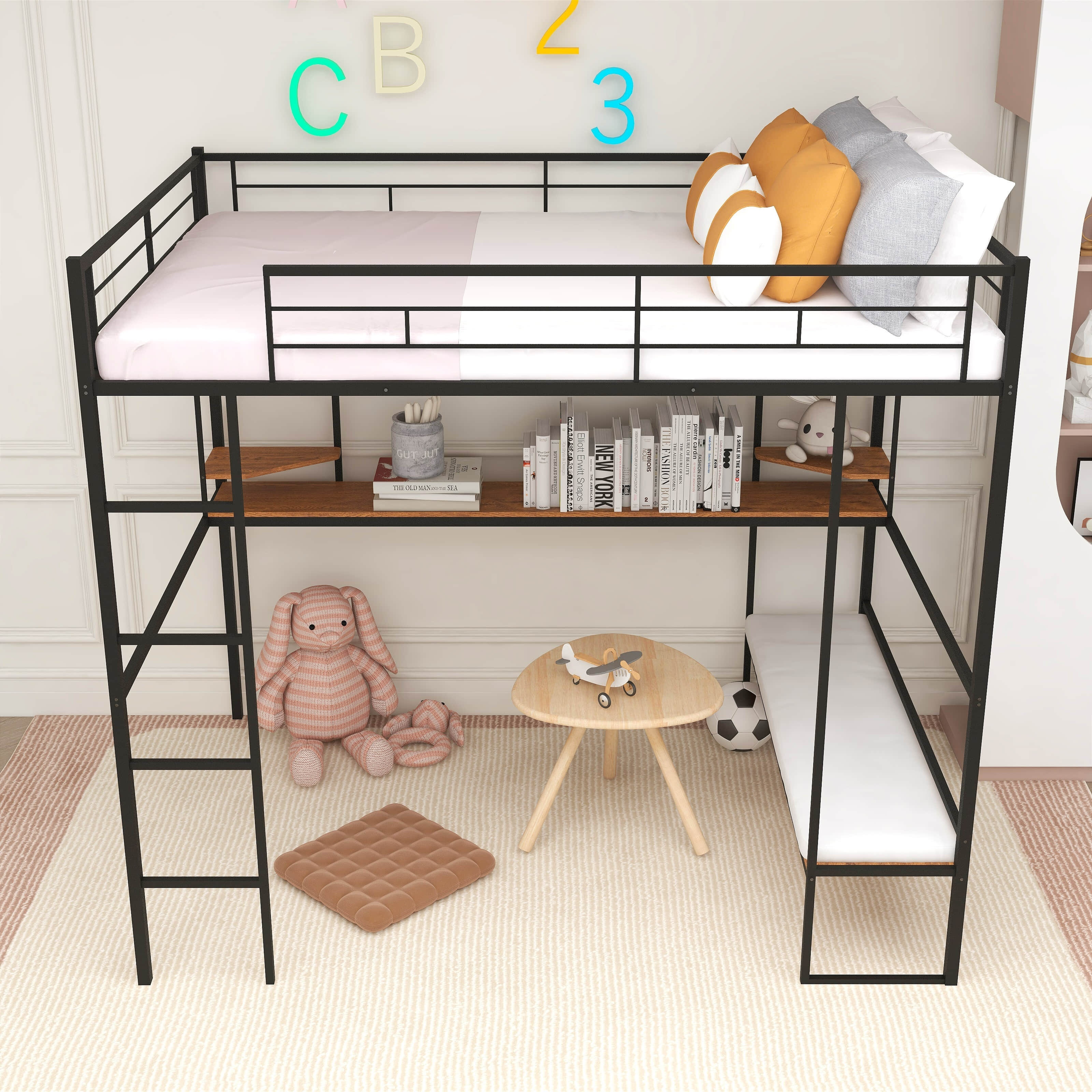 Full Size Loft Bed With Desk - VisualHunt