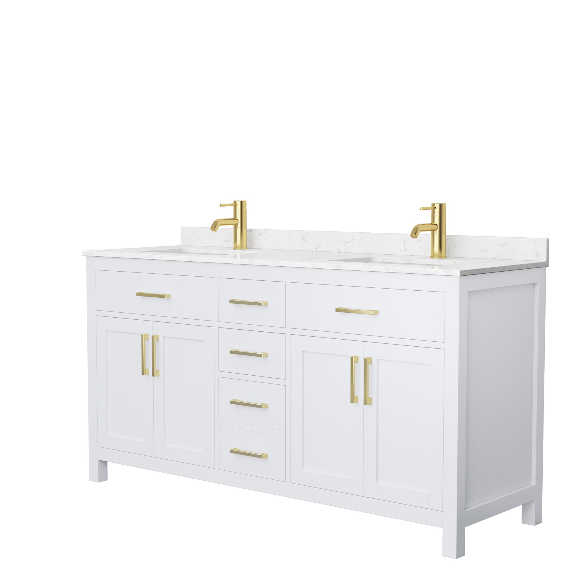 Beckett 66" Double Bathroom Vanity Set