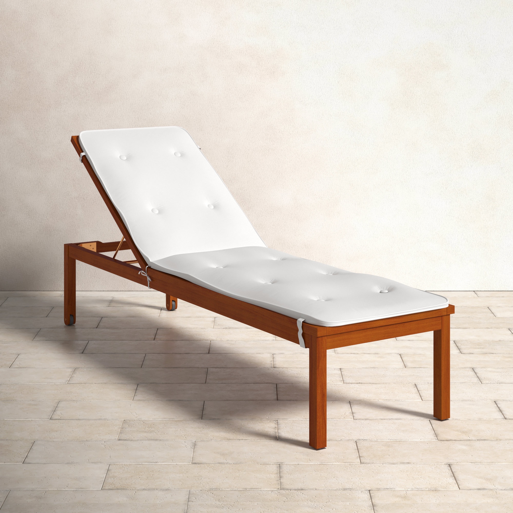 Beckton 75.5'' Long Reclining Eucalyptus Single Chaise with Cushions