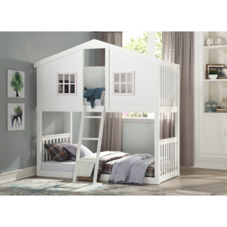 Beier Twin Over Twin Solid Wood Standard Bunk Bed by Harriet Bee