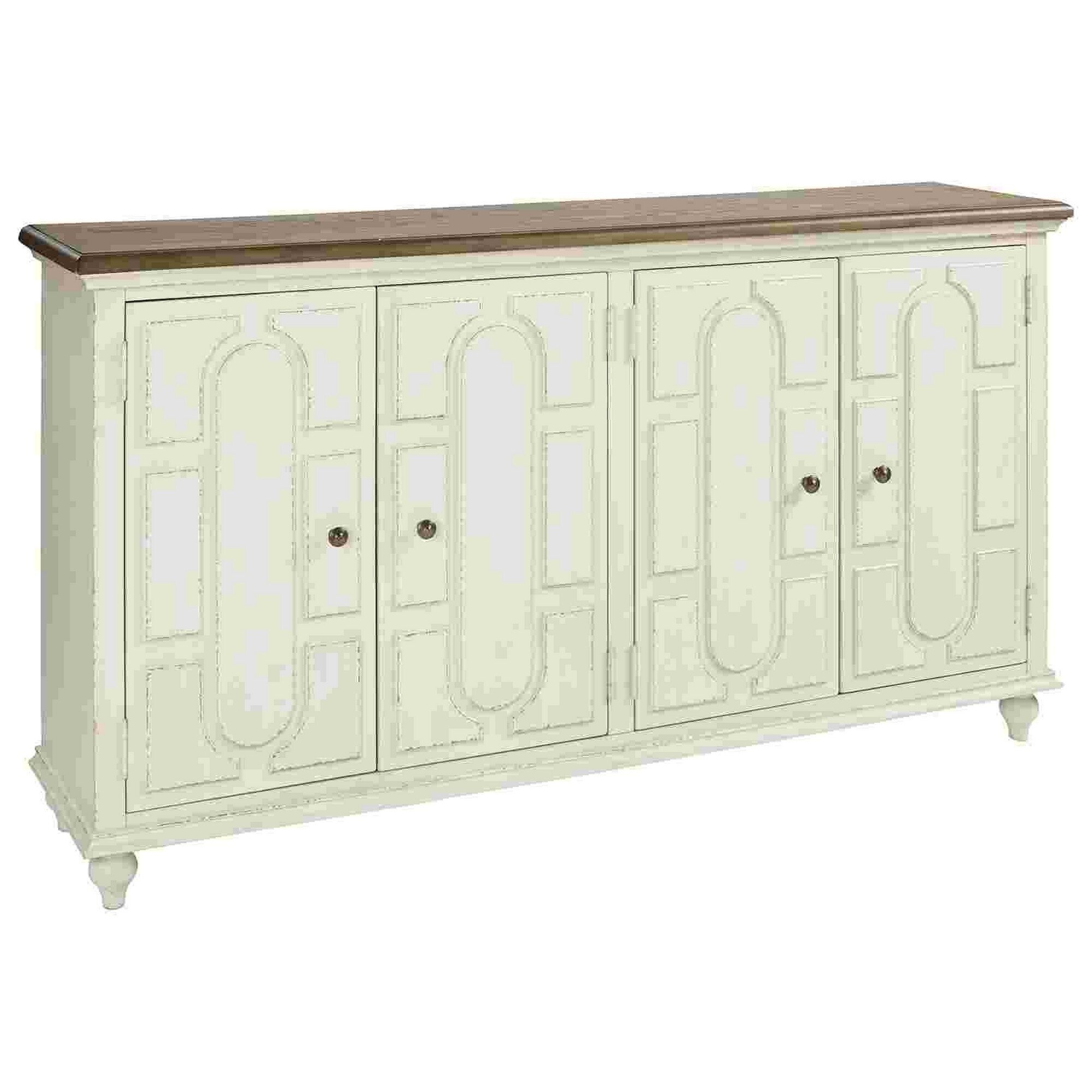 Bel-Air 38.63'' Tall 4 - Door Accent Cabinet