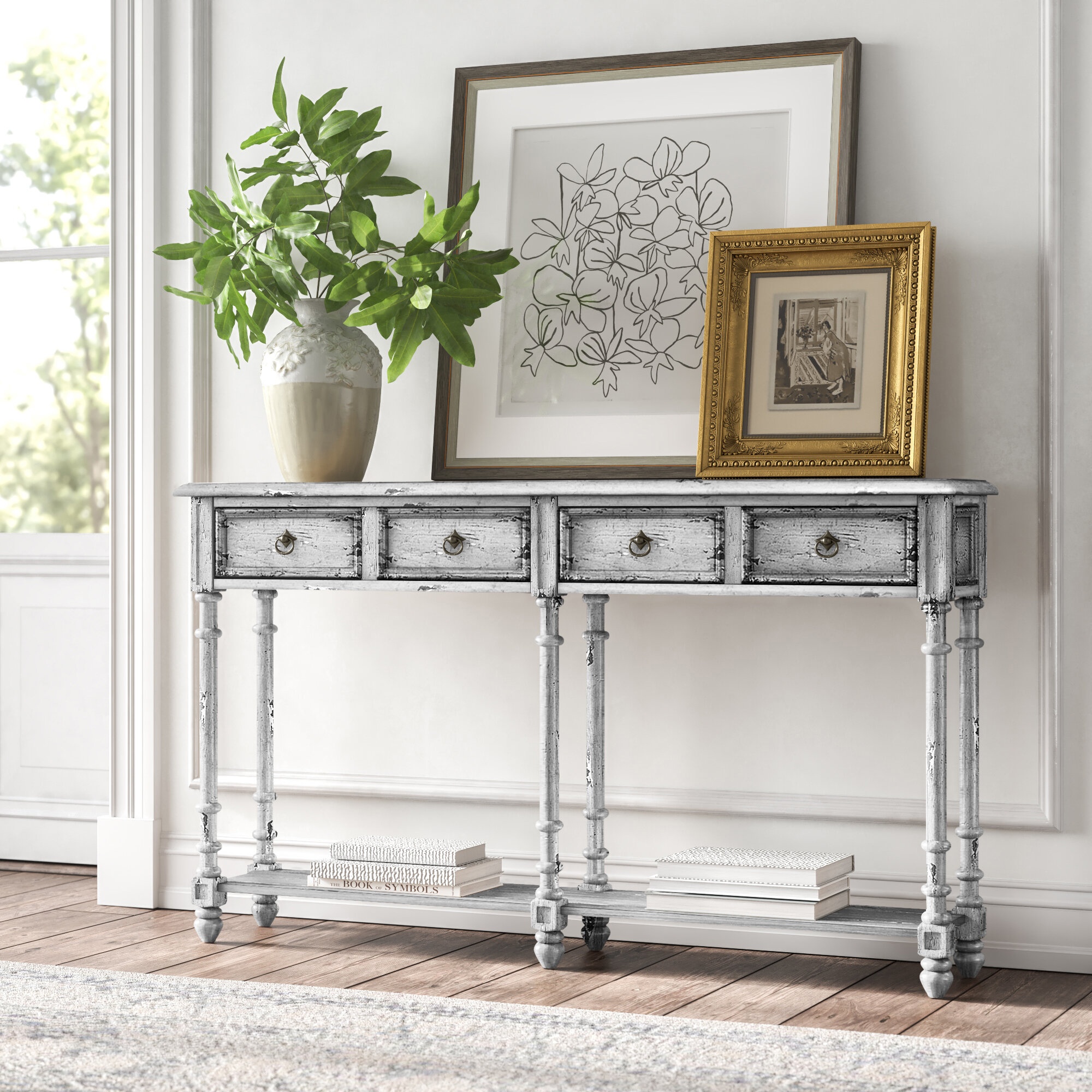 Shabby chic on sale entryway table